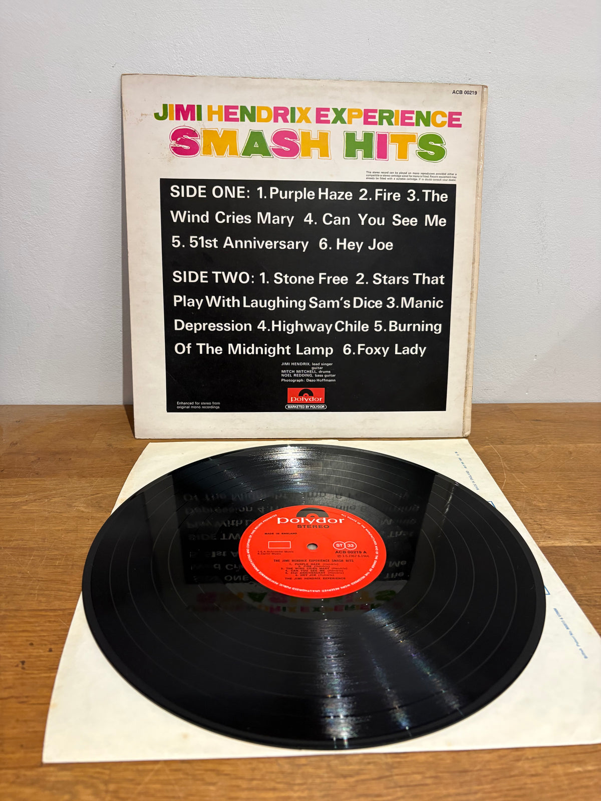 Jimi Hendrix Experience - Smash hits , 12 inch LP Album, 1966 Polydor.