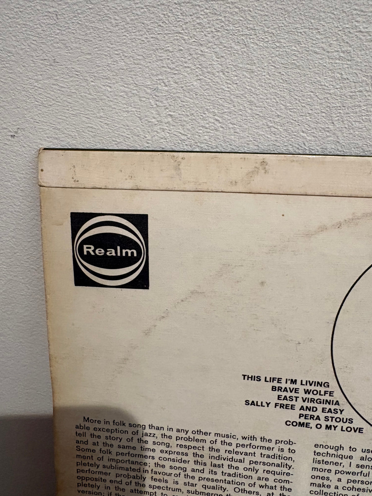 Carolyn Hester - This life I’m living, 12 inch LP Album, 1966 Realm.