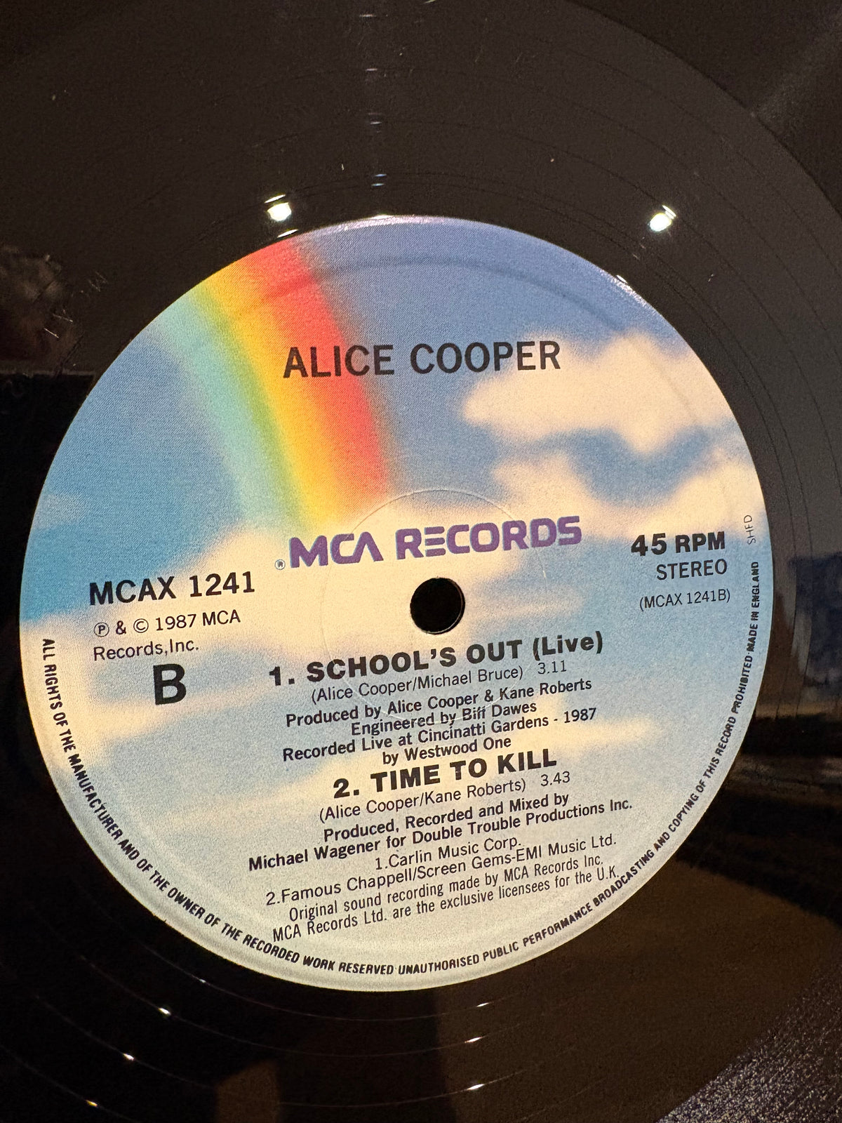 Alice Cooper - Freedom, 12 inch single, Limited Edition Snakeskin Bag Sleeve. 1988 MCA
