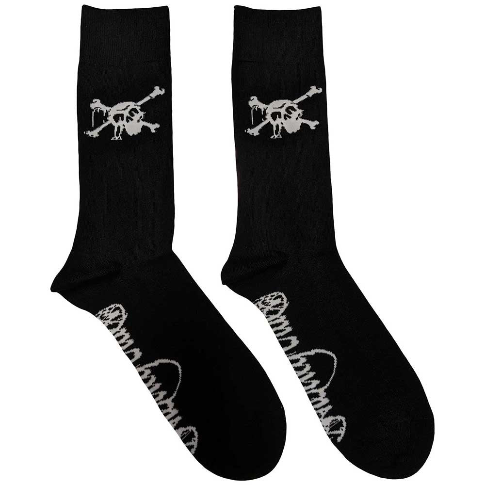 Official Motley Crue Skull black ankle socks unisex UK 7 - 11 with front and back design