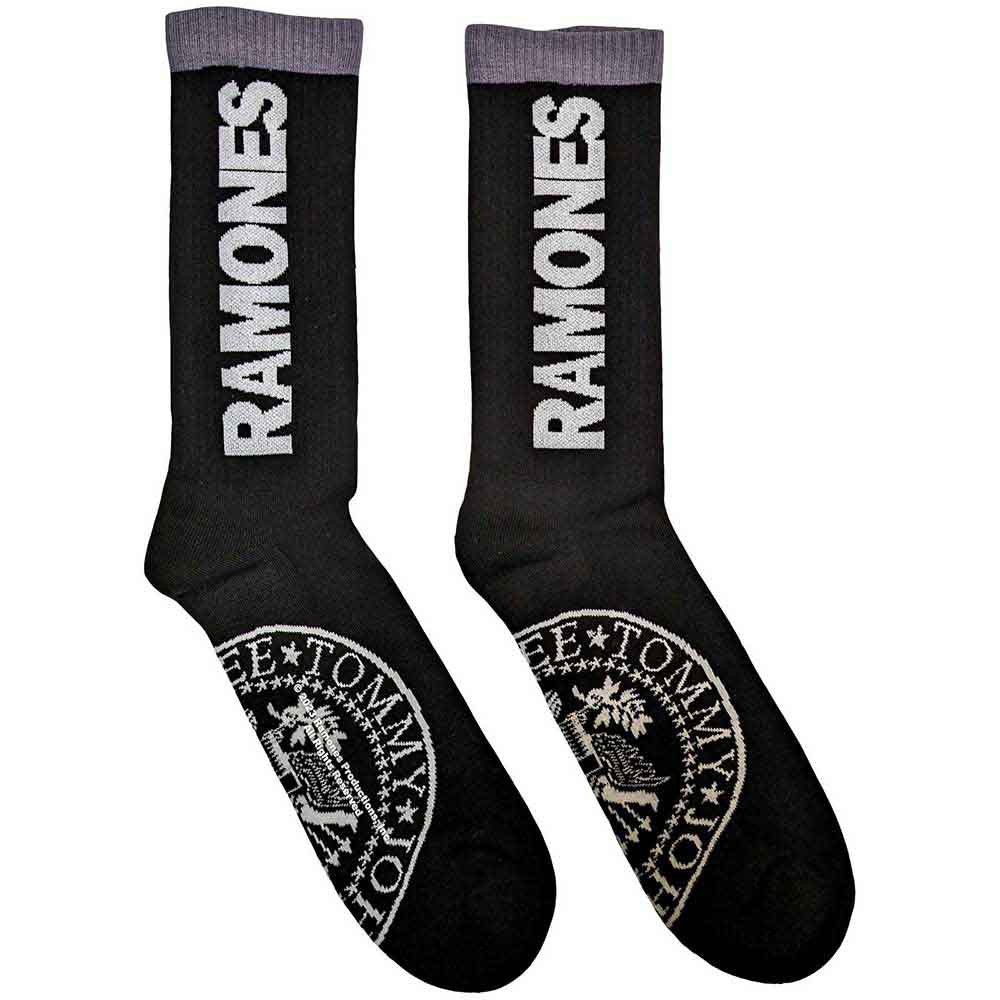 Ramones Terry Socks Presidential Seal Black - Official Band Socks UK