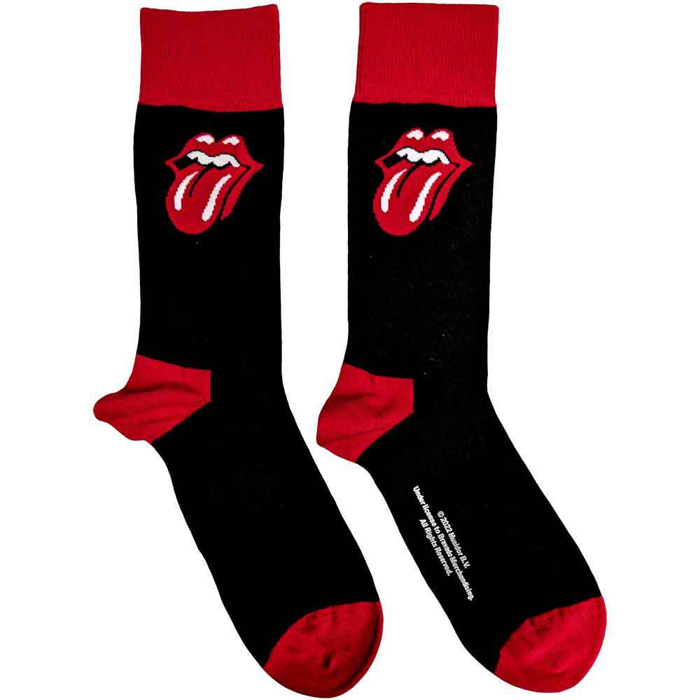 Rolling Stones Tongue Socks Black - Official Band Socks UK