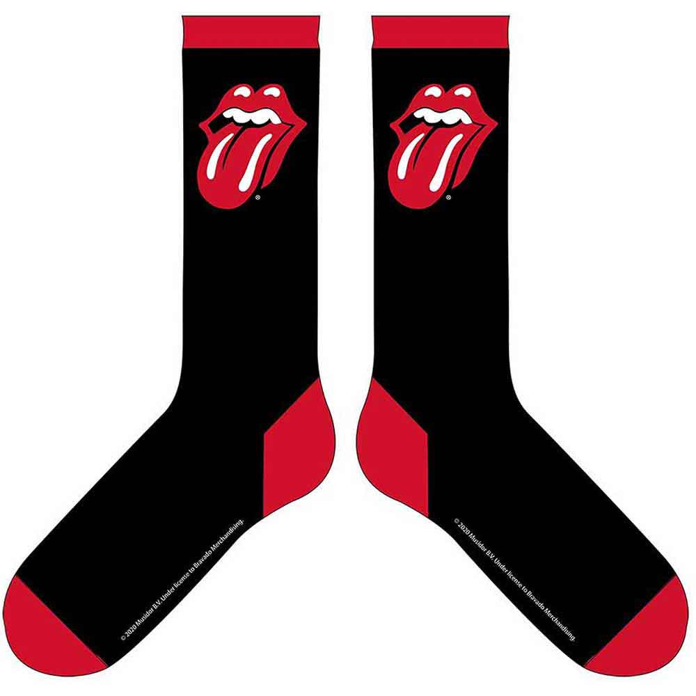 Rolling Stones Tongue Socks Black - Official Band Socks UK