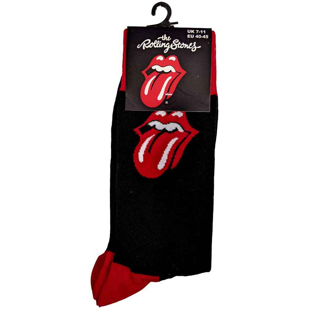 Rolling Stones Tongue Socks Black - Official Band Socks UK