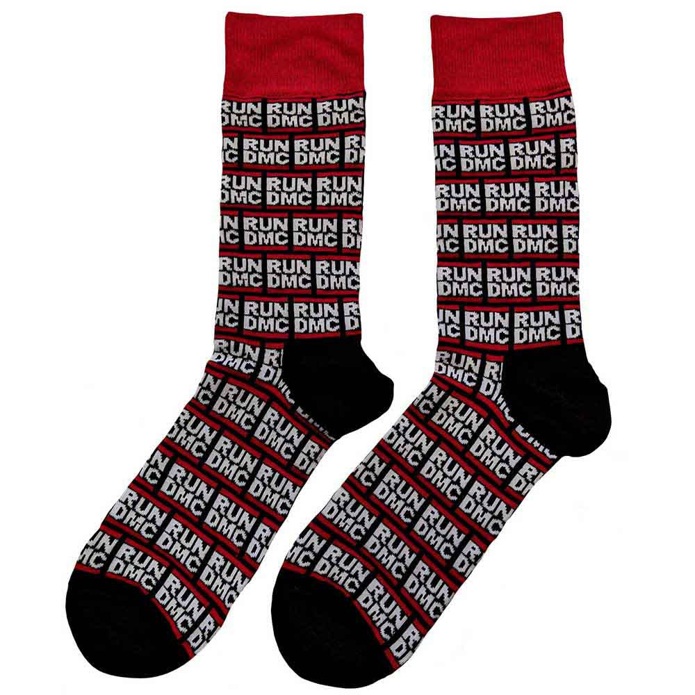 Run DMC Logo Socks Black - Official Hip Hop Band Socks UK