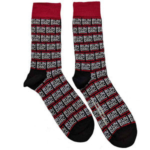Run DMC Logo Socks Black - Official Hip Hop Band Socks UK