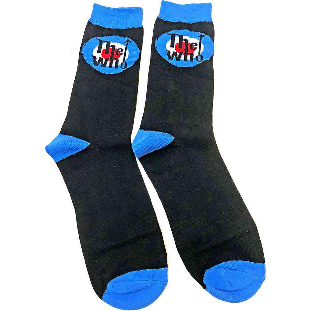 Mod Logo black ankle socks unisex UK 7 - 11 with front and back design - Official The Who Merch